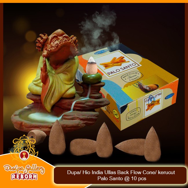 Dupa Hio India Ullas Back Flow Cone/ kerucut Palo santo @ 10 pcs