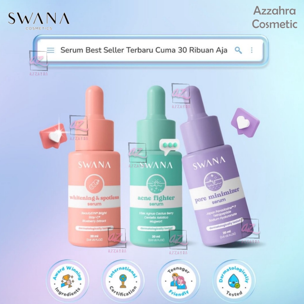 Swana Serum Acne Fighter | Pore Minimizer | Whitening &amp; Spotless 20ml