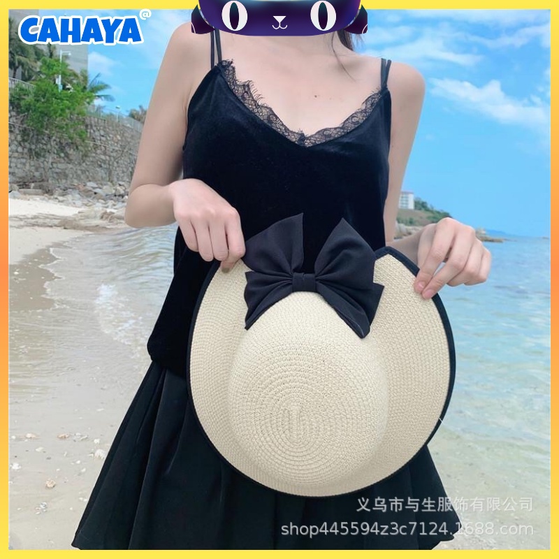 CAHAYA Topi Pantai Wanita Bunga Pelindung UV - Summerhat Pantai Import T78