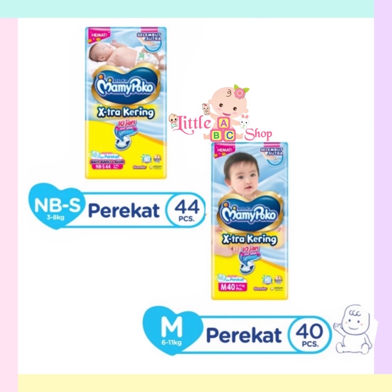 Mamypoko xtra kering tipe perekat tape NB-S44 / M40