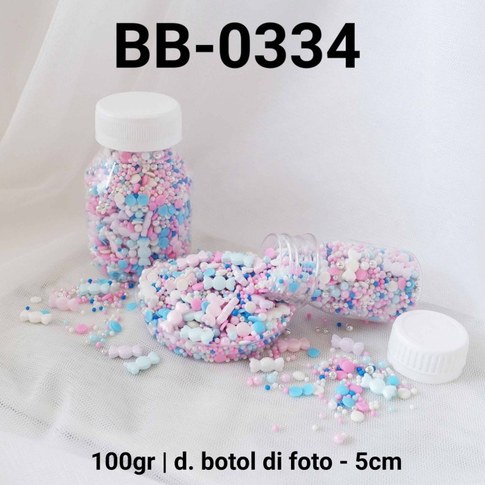 

BB-0334 SPRINKLES SPRINKLE SPRINGKEL 100GR CANDY PERMEN MIX MUTIARA DISKON GEDE