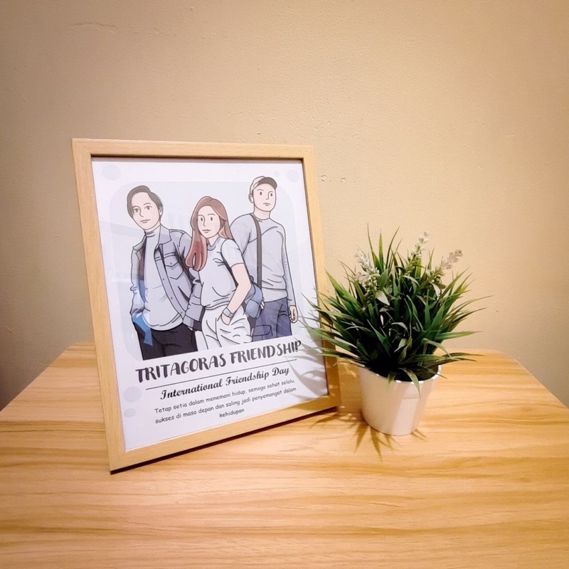 

custom illustration / custom ilustrasi / gift box / frame ilustrasi / bingkai ilustrasi / ilustrasi