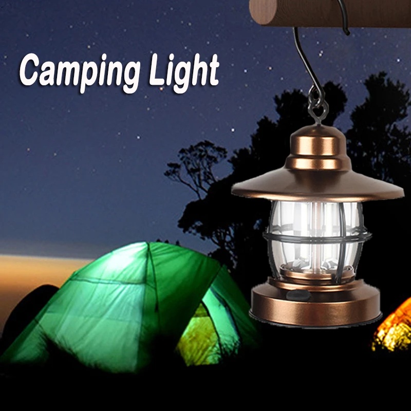 1pc Lampu Gantung COB Tenaga Baterai Anti Air Portable Untuk Outdoor / Camping