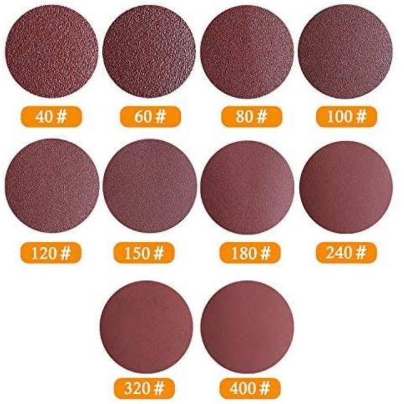 Amplas Bulat Diameter 10 Cm 4&quot; Amplas Velcro Tempel Sanding Disc Grit Poles Mobil Kayu Dinding