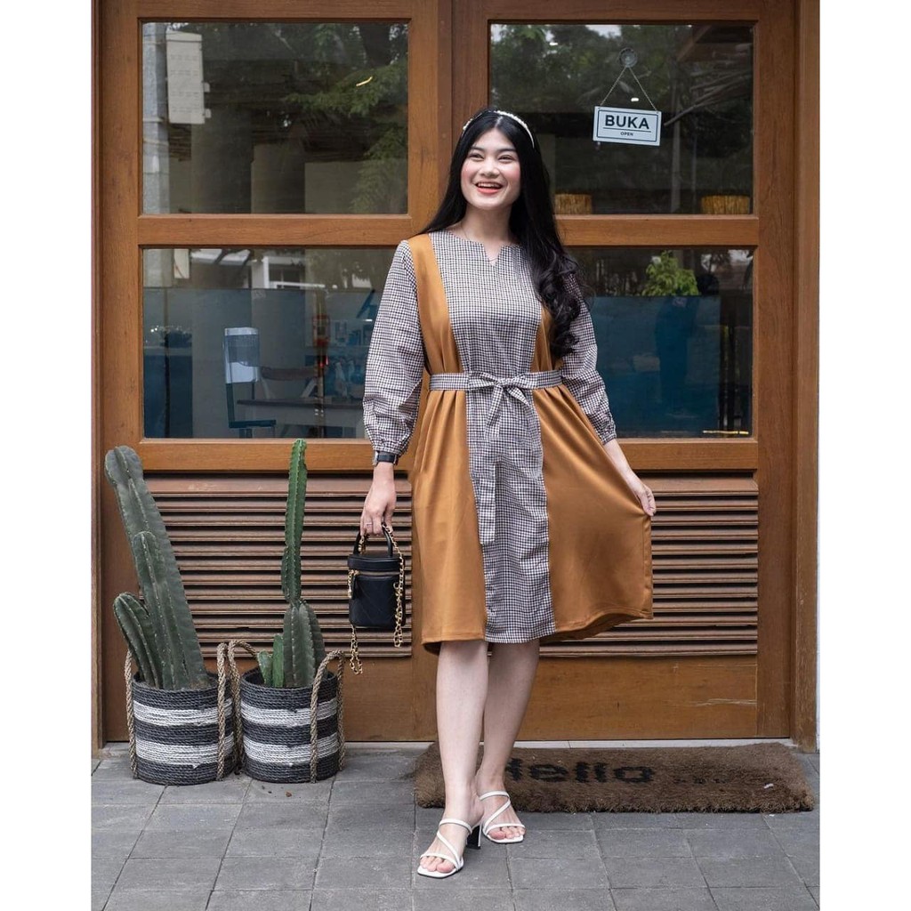 CAMARA TUNIK IK TOYOBO MIX KATUN KOTAK FREE BELT TERPISAH Atasaan Wanita Terbaru 2021 Kekinian Atasa