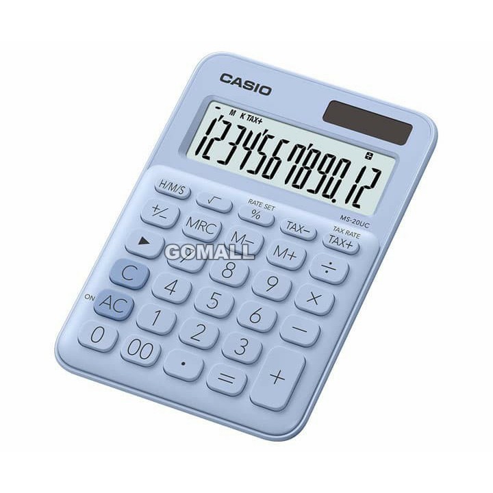 

CASIO Colorful Calculator MS-20UC-LB Light Blue