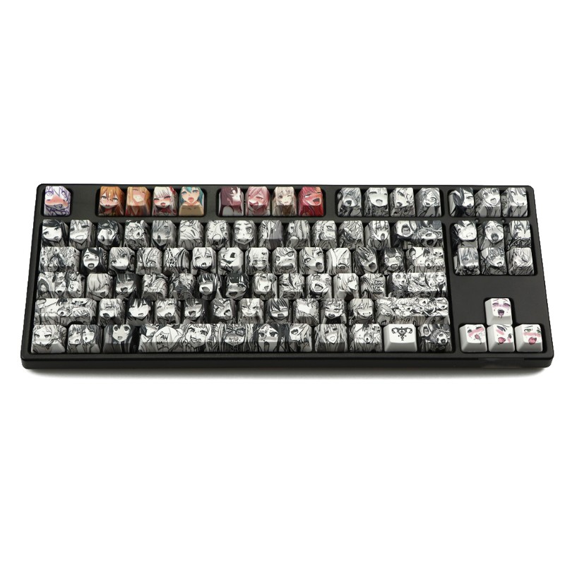 Vivi 108pcs Keycaps Pbt Ahegao Oem Profile Untuk Keyboard