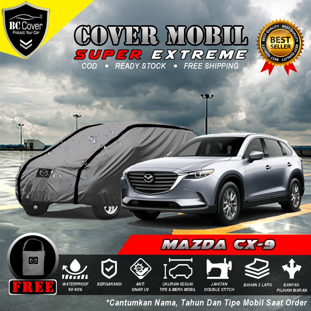 Body Cover Mobil Mazda CX-9 Outdoor Waterproof / Sarung Mobil Mazda CX9 Waterproof / Selimut Tutup Mantol Kerudung Mantel Penutup Mobil Mazda CX 9 Waterproof Outdoor Anti Air