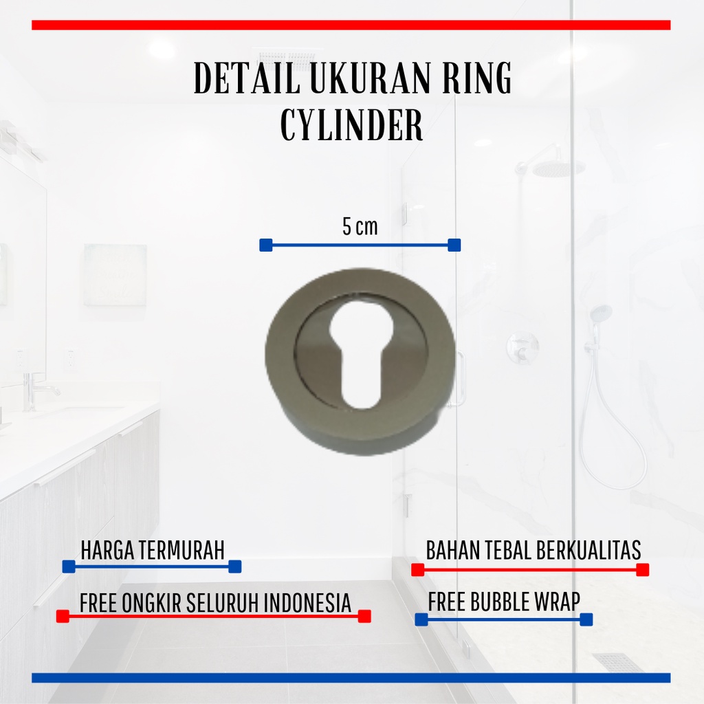 RING KUNCI PINTU / SILINDER KUNCI BULAT / TUTUP KUNCI PINTU STAINLESS