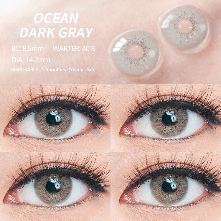 （COD）OCEAN 1 pasang lensa kontak warna diameter 14MMsoftlenssoftlens matasoftlens mata korea