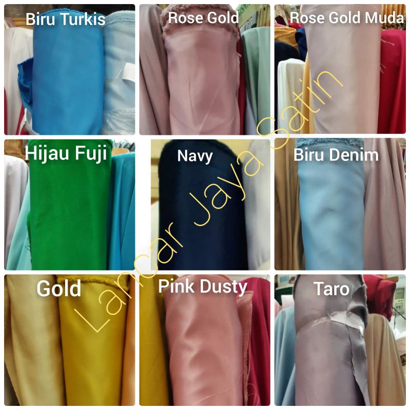 KAIN SATIN BRIDAL / Kain Satin Bridal Deutchess / Kain Satin Bridal Tebal / Kain Satin Bridal Premium