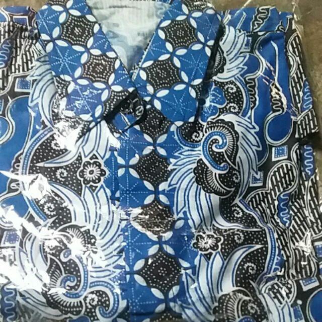 Bswart Batik Hrb026 Kenongo Hem Pendek Padi Pekalongan M L Xl Batik Pria Murah Modern Grosir