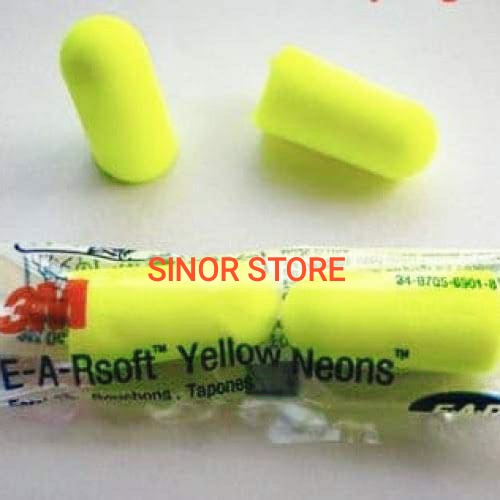 Earplug 3M E-A-Rsoft Yellow Penyumbat Telinga Saat Kerja dan Tidur