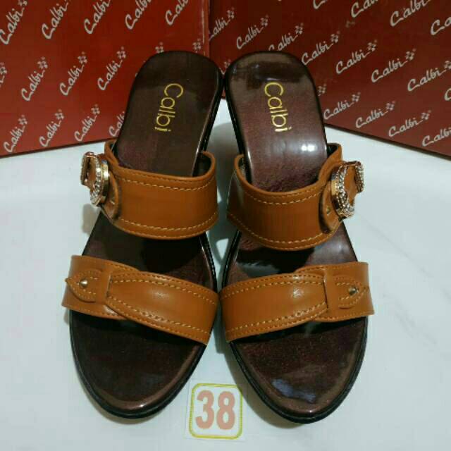 Sz 38 wedges gesper cantik kunir wanita DEX 2593 merk Calbi