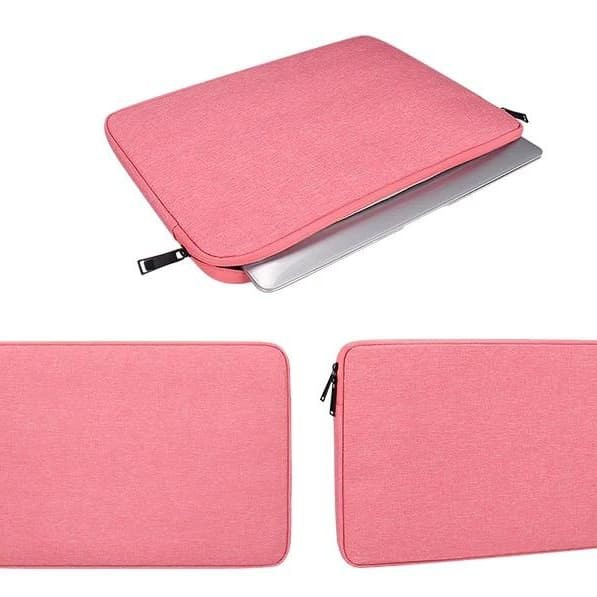 Tas Laptop Softcase Waterproof Nylon High Quality 14 15 inch - pink