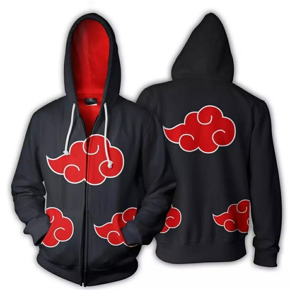 Zipper Jaket Anime AKATSUKI Naruto Uzumaki