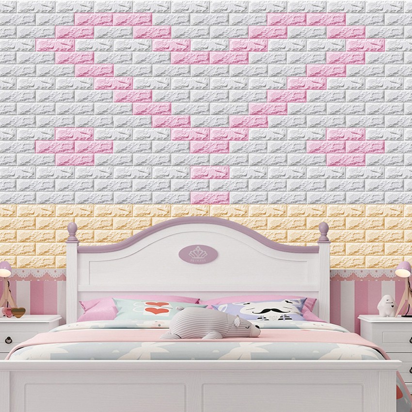 AGG-182  Wallpaper Dinding 3D Foam Polos / Wallpaper Dinding 70x77 cm / Wallpaper dekor Rumah