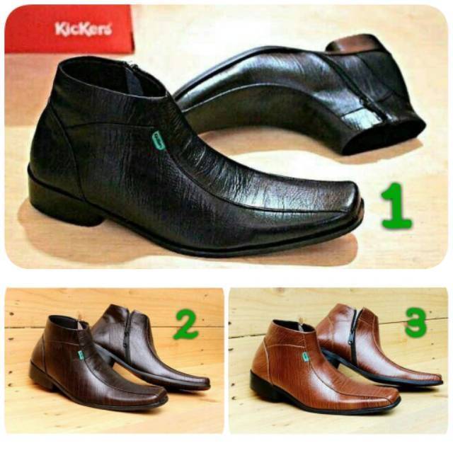 SEPATU KICKERS CASUAL SLOP SUEDE ASLI SLIPON PRIA KERJA KANTOR FORMAL SANTAI ANAK LAKI KREN MRAH