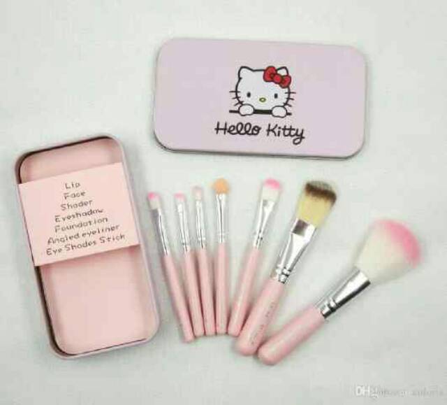 HELLO KITTY BRUSH SET 7 IN 1 - GOOD QUALITY