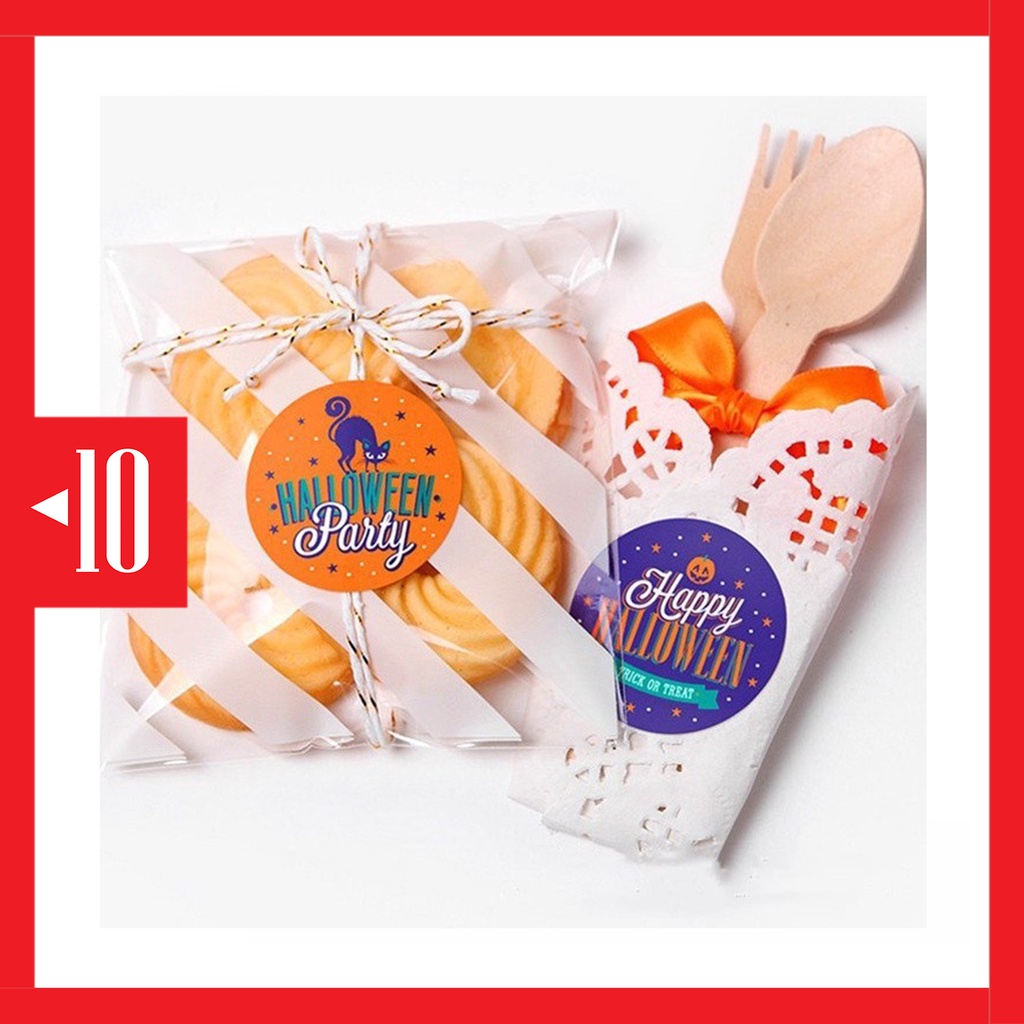 

STH8 stiker halloween sticker packing kue cookies dekorasi sealing seal hantu labu tengkorak