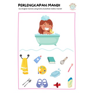 Printable Anak, Lembar Kerja Anak Vol. 2 Usia 4 tahun 55 lembar