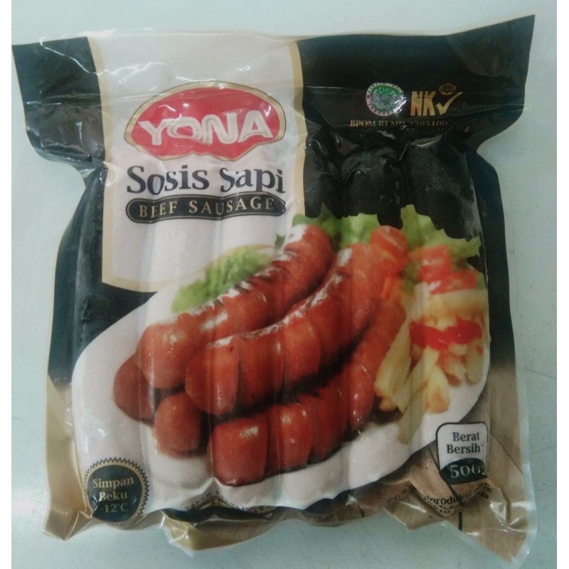 

Yona Sosis Sapi Bakar Beef Bratwurst Jamin Enak 500gr isi 6 & 12