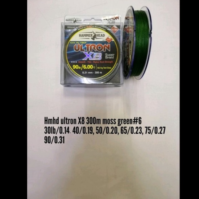 Senar pe braid hammerhead ultron 300m benang pe warna hijau yarite