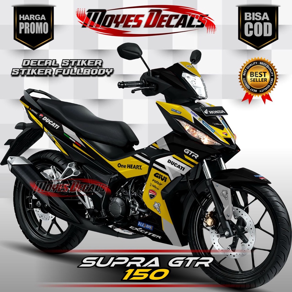 Terbaru Bisa Cod  decal gtr 150 stiker motor gtr 150 decal motor honda grt 150 decal motor supra gtr