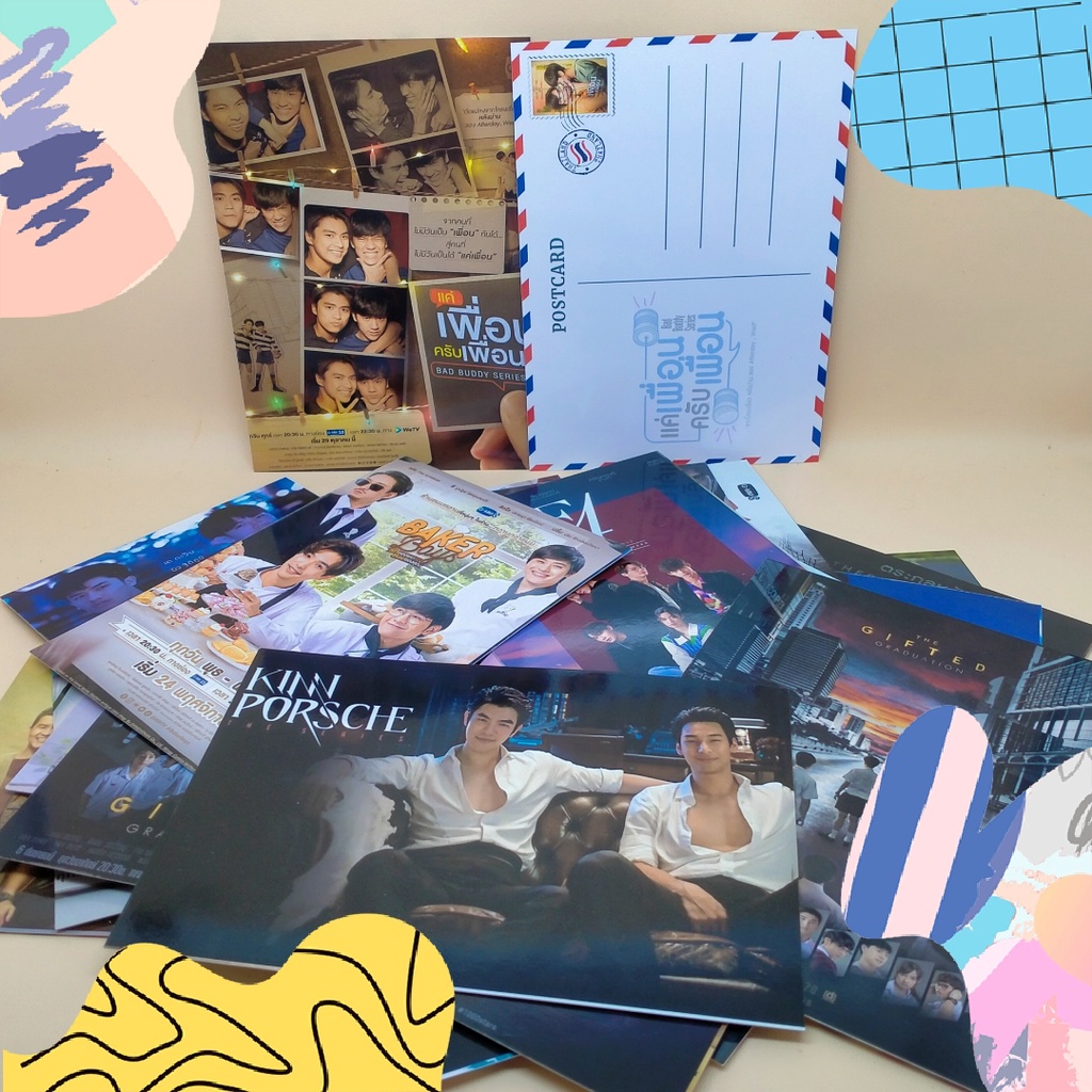 

[READY STOCK KOLEKSI BARU 2022] POSTCARD / Kartu Pos 2 SISI LAMINASI GLOSSY versi SERIES - GMMTV/thai series/thai celeb/thai