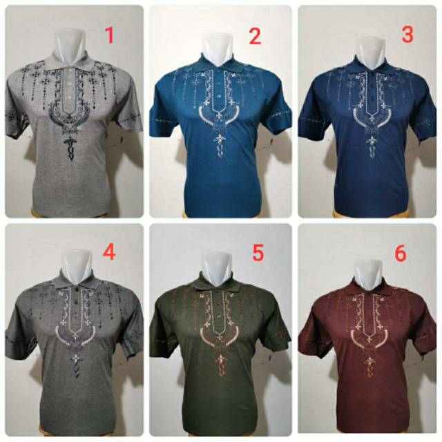 Baju Koko Bahan Kaos Lengan Pendek Baju Koko Bordir Baju Baju Koko Bahan Kaos Lengan Pendek Baju Koko Bordir Baju