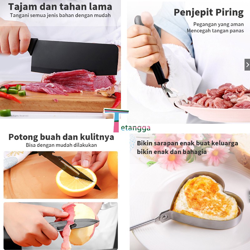 Set Pisau Dapur isi Pisau Set 5 pcs Memotong daging/ memotong sayuran/pisau buah/mengupas VS