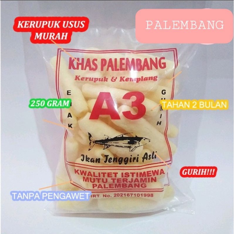 

KERUPUK USUS KHAS PALEMBANG ENAK FREE KARDUS