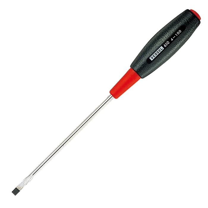 Obeng Vessel 610 Min 4x100 mm - Cushion Grip Screwdriver - Thin Shank