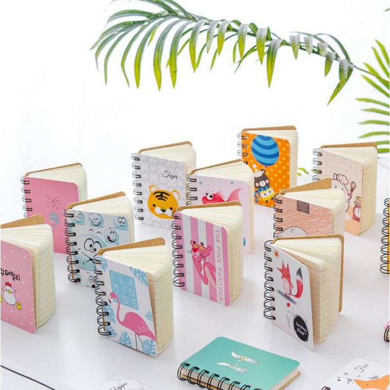 ~ PIYOSHI08 ~ Notebook Ring Buku Catatan Motif Karakter Lucu Buku Tulis Kecil AF171