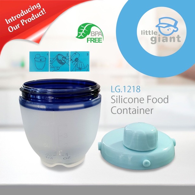 Little Giant LG 1218 Silicone Food Container - Perlengakapan Mpasi