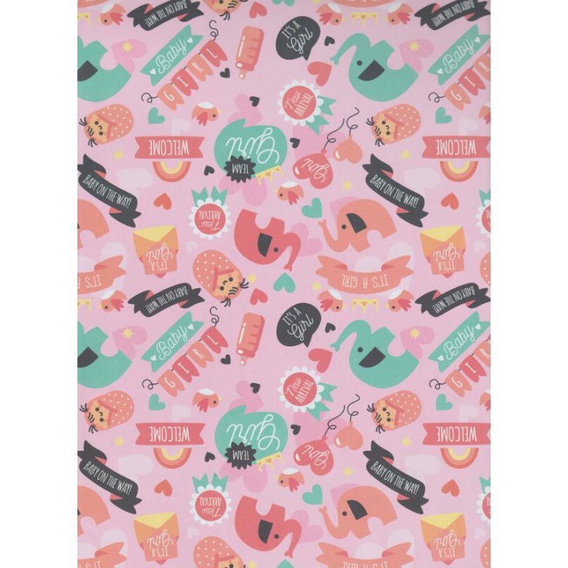 

Kertas Kado Sansan Wawa SW 5691 "baby/girl/newborn