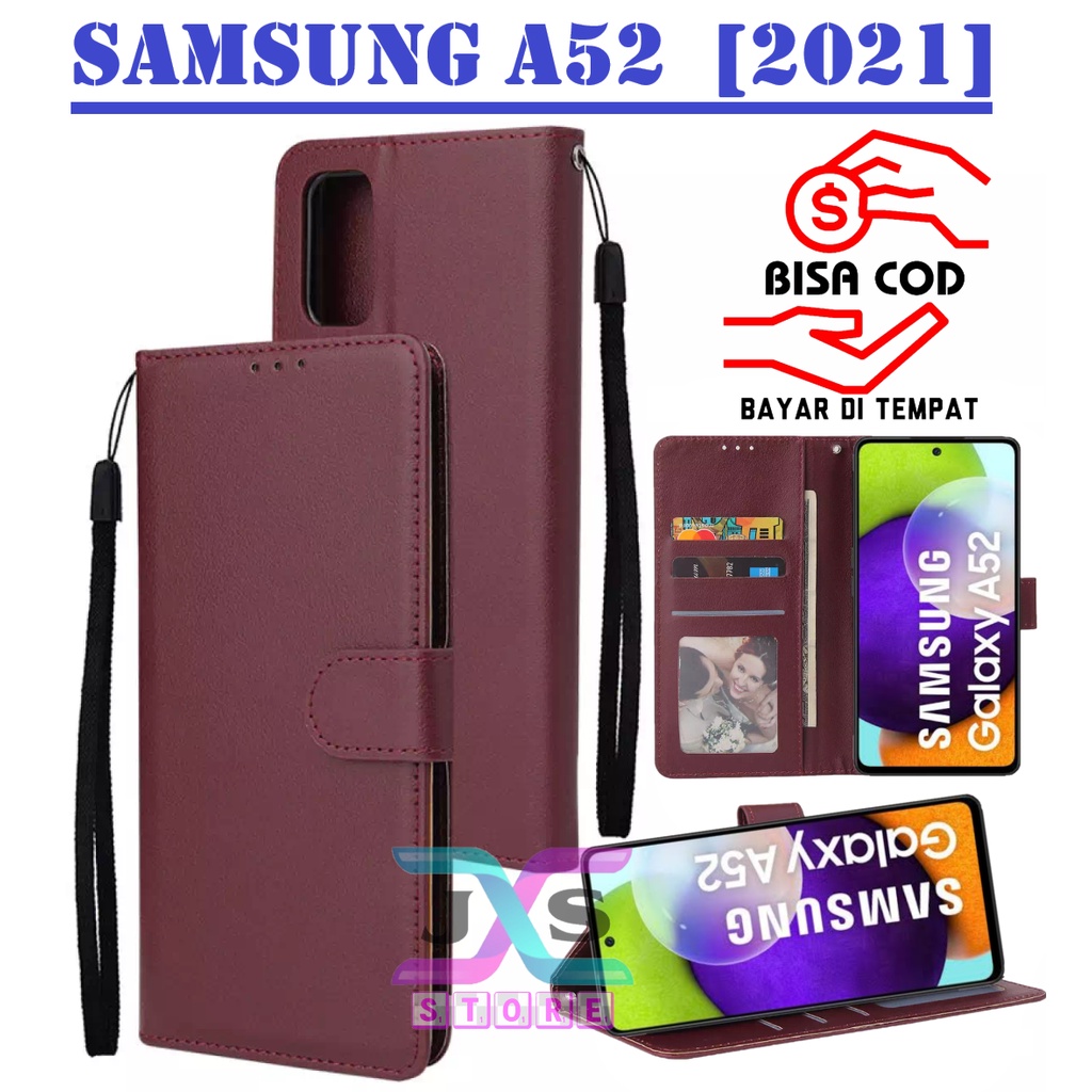 SARUNG BUKU HP UNTUK SAMSUNG A52 [2021] / FLIP WALLET UNTUK SAMSUNG A52 [2021] / LEATHER CASE UNTUK 