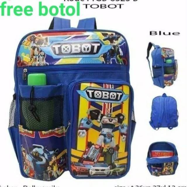 Tas Ransel Sekolah tobot gratis botol TK