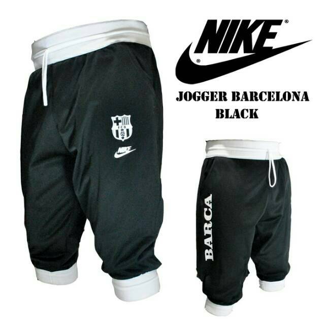 JOGGER BARCELONA HITAM|CELANA OLAHRAGA