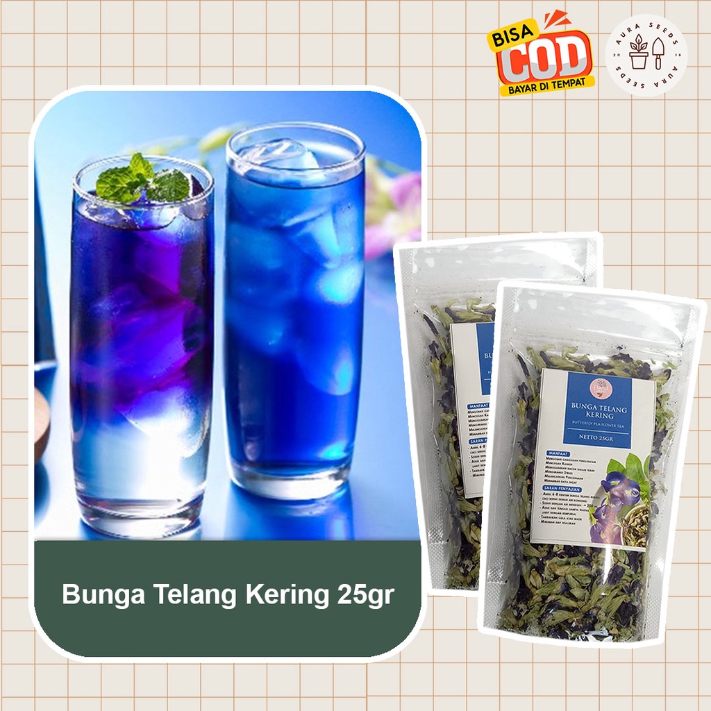 

Bunga Telang Kering Organik Biru ungu Kualitas Grade A Butterfly Pea Tea Flower Herbal Alami Minuman Kesehatan Terapi Mata Antikanker Diabetes Asma Penurun Berat Badan Auraseeds