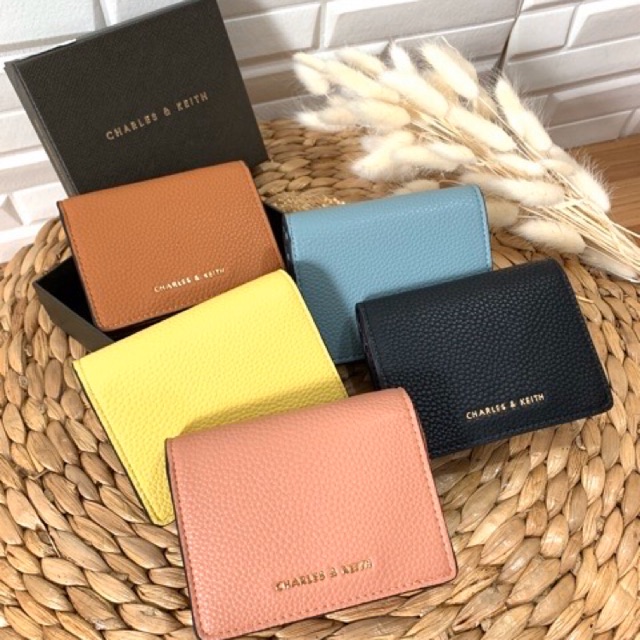 Charles n keith snap button wallet original