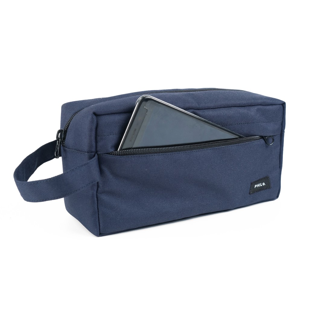 pouch waterproof - travel bag hand bag clutch dopp kit biru - PHPC328