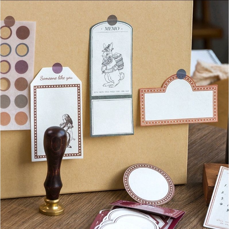 

Vintage Retro Deco Memo Pad Paper Scrapbook Journal // Dimino