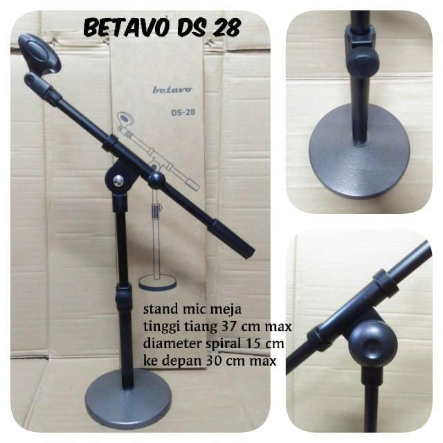 Stand mic betavo DS28.tripod mic bahan besi kualitas bagus