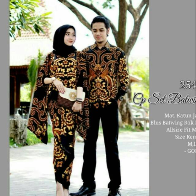 Couple  set cape batik modern batik kekinian grosir batik murah pekalongan