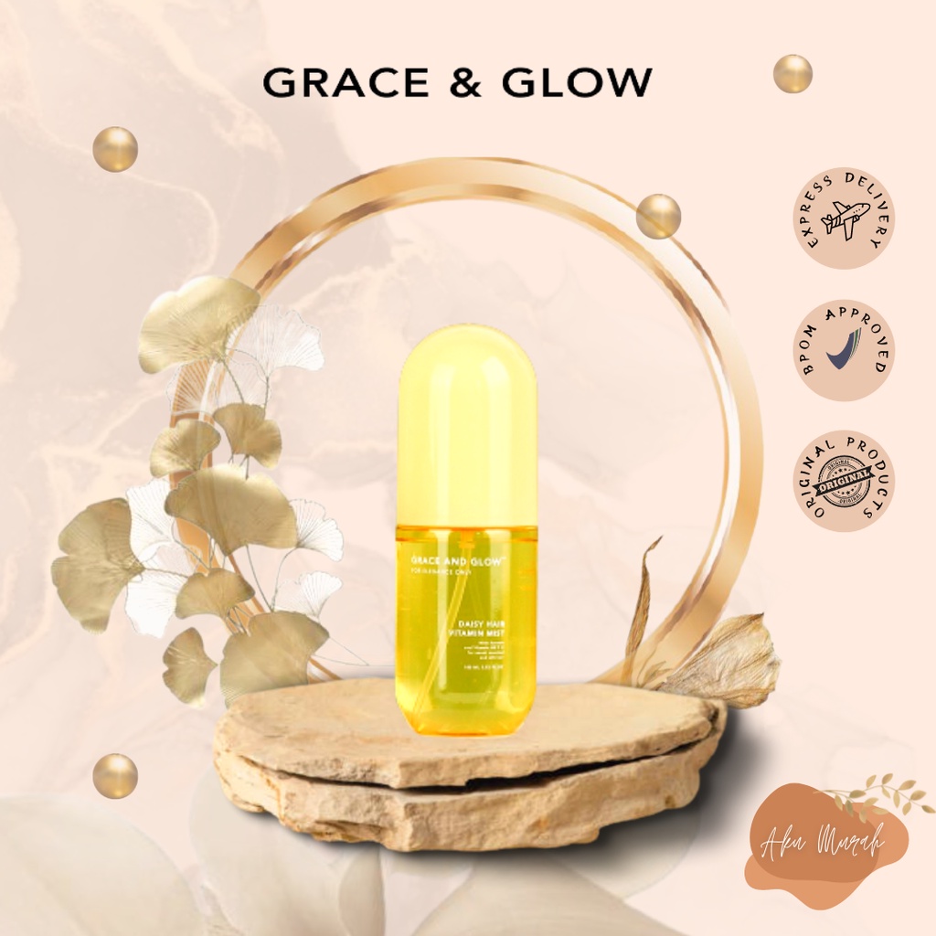 ✨ AKU MURAH ✨ GRACE AND GLOW Daisy Hair Mist Sweet Scented and Silk Hair BPOM || VITAMIN RAMBUT