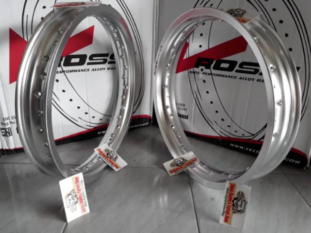 Velg Rossi 215 250 17 hole 36 Hitam silver gold merah biru