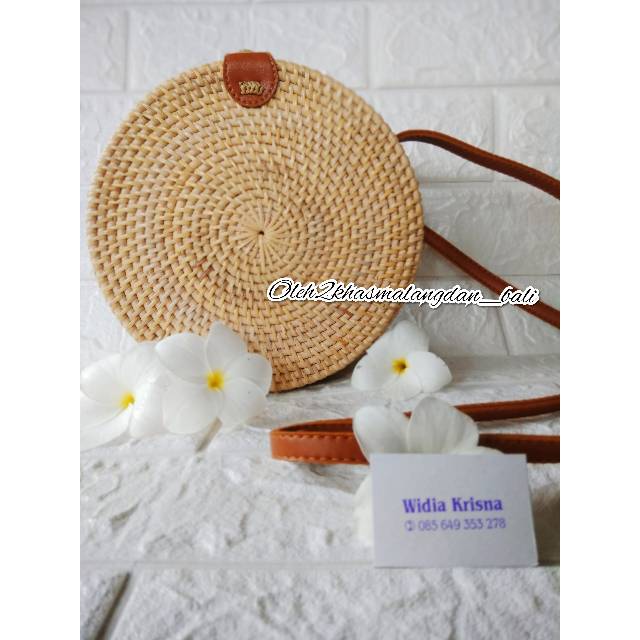 TAS FULL RATTAN ORIGINAL BALI DIAMETER 20CM