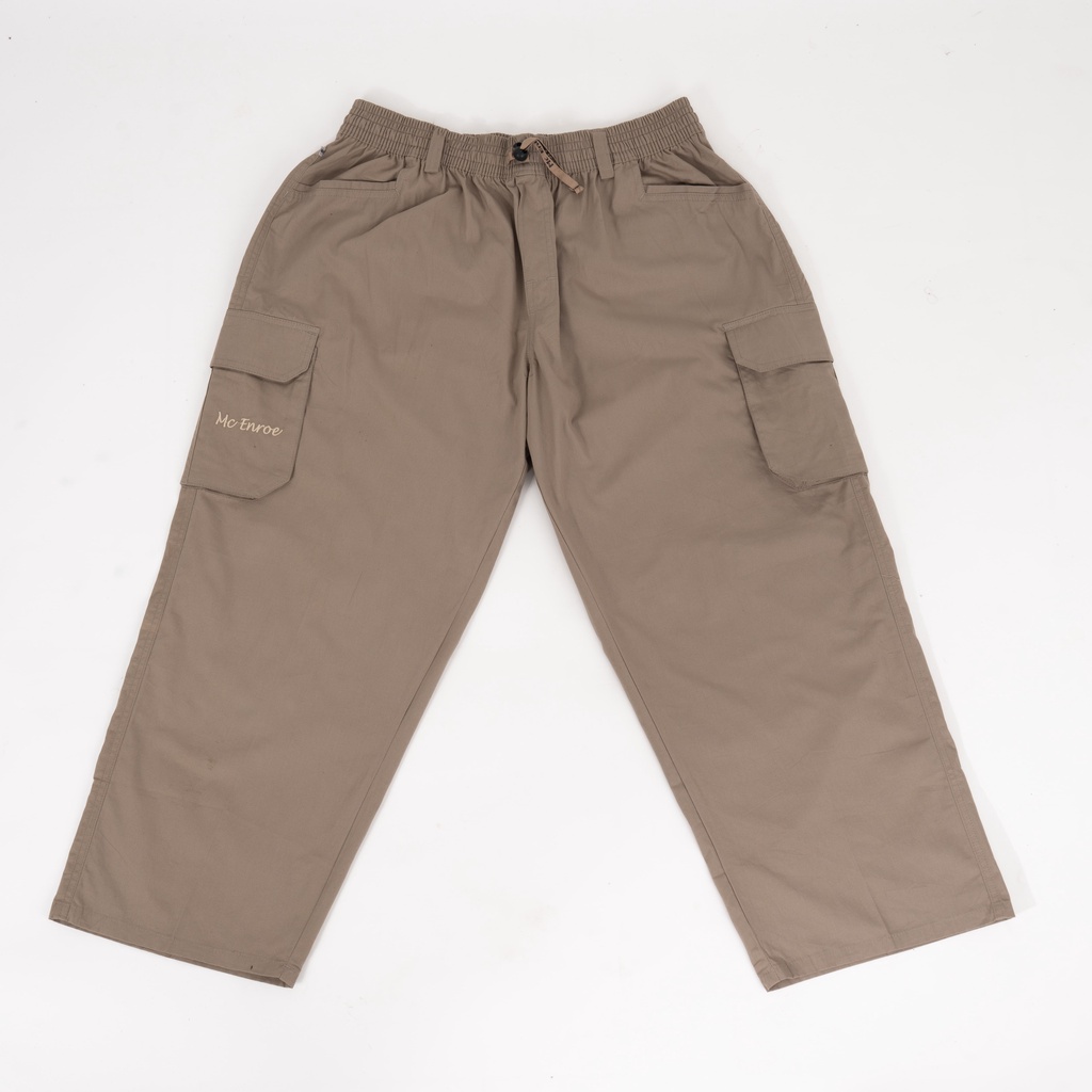 CELANA PANJANG CARGO POLOS KRIM JUMBO DRAWSTRING PRIA MCENROE