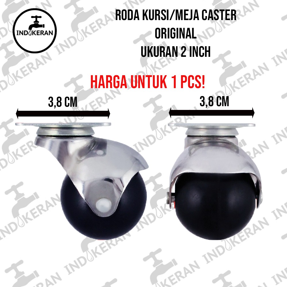 INDOKERAN - Roda Kursi Caster Karet - 1 Pcs - High Quality